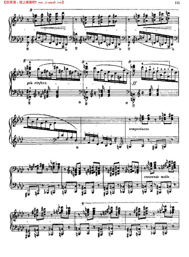 高级音乐会练习曲十二首之10钢琴谱