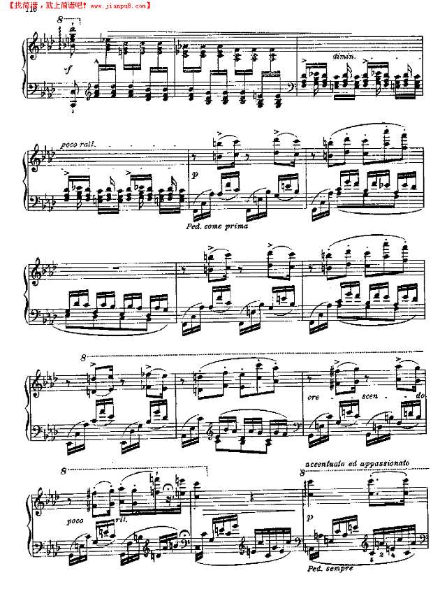 高级音乐会练习曲十二首之10钢琴谱