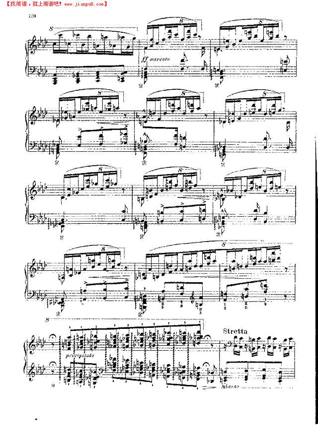 高级音乐会练习曲十二首之10钢琴谱