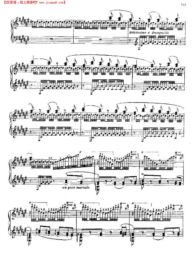 威尼斯与那波利钢琴谱