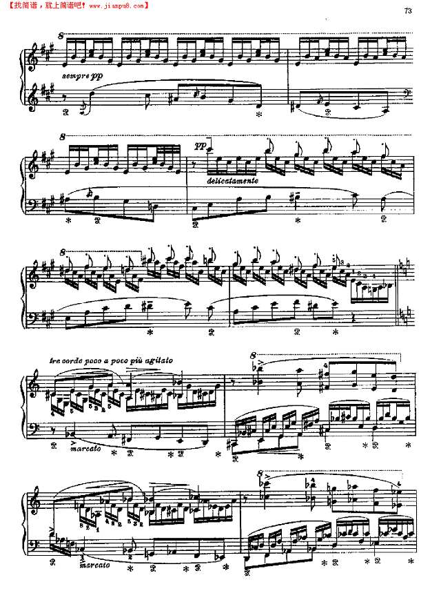 森林的呼啸钢琴谱