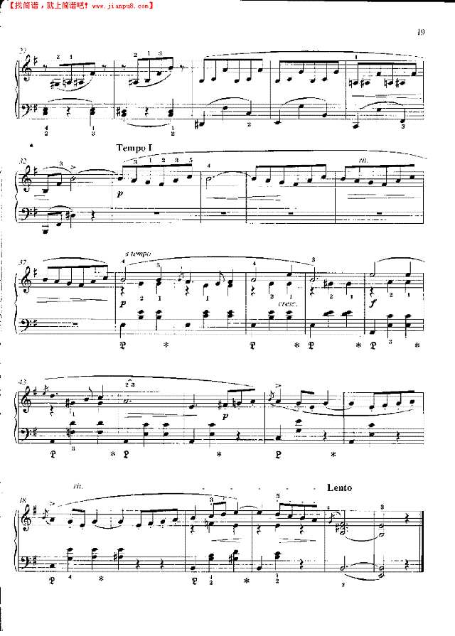 圆舞曲—格里格(作品38之7)钢琴谱