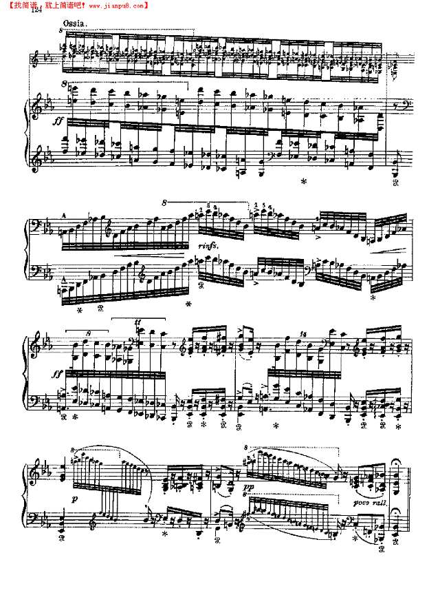 帕格尼尼-练习曲第二首钢琴谱