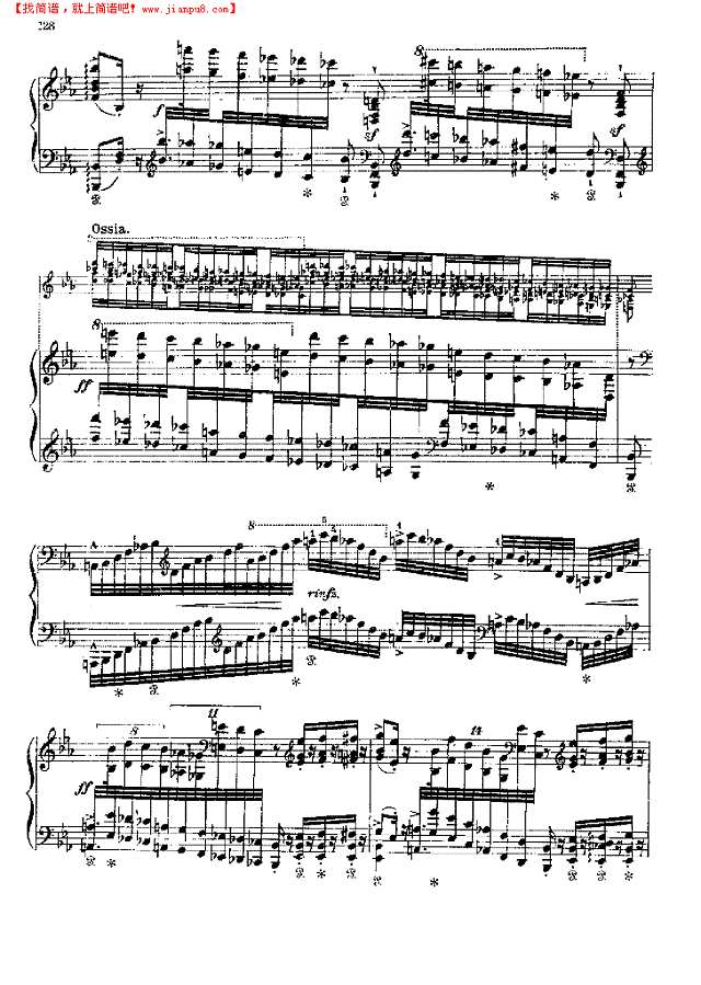 帕格尼尼-练习曲第二首钢琴谱