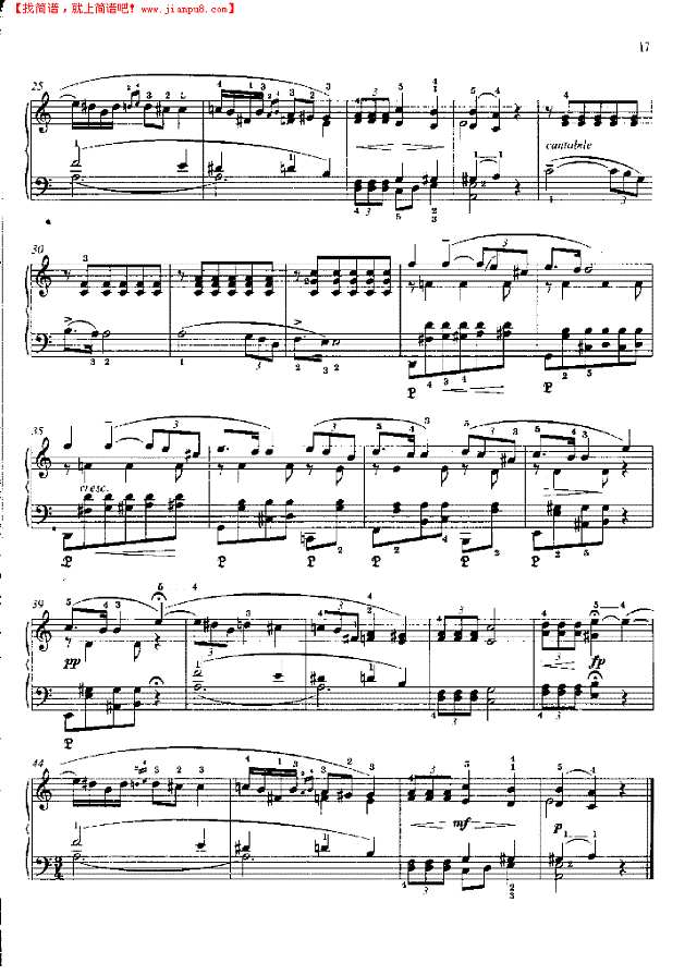 悲歌—格里格(作品38之6).钢琴谱