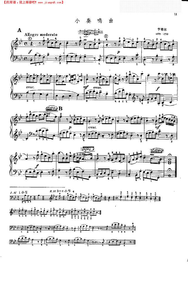小奏鸣曲钢琴谱