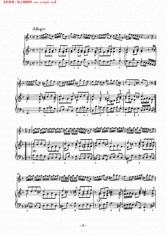 F大调奏鸣曲 弦乐类 小提琴其他曲谱