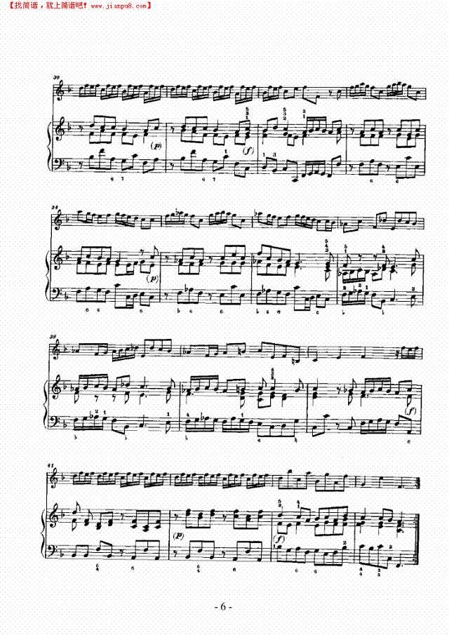 F大调奏鸣曲 弦乐类 小提琴其他曲谱