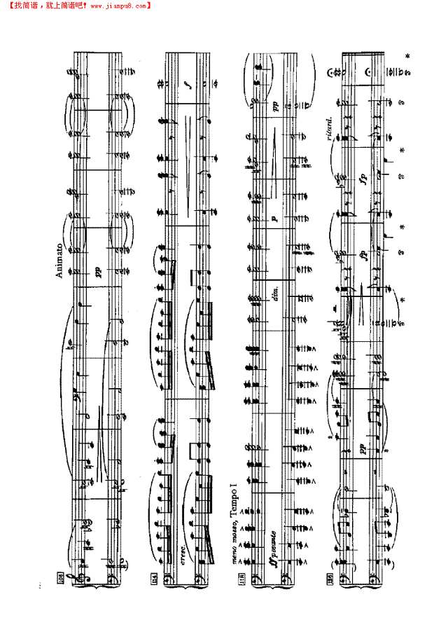 斯拉夫舞曲（四手联弹）钢琴谱