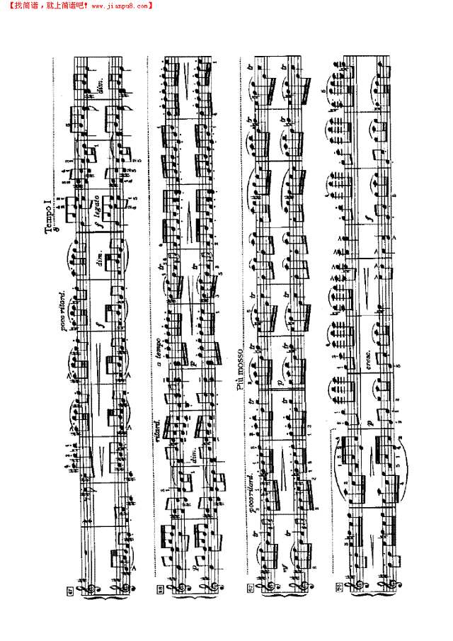 斯拉夫舞曲（四手联弹）钢琴谱