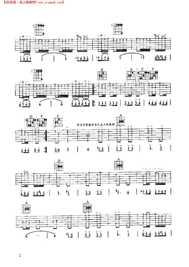 西班牙斗牛士吉他谱