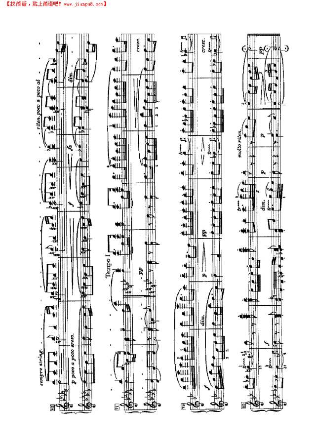 传奇（四手联弹）钢琴谱