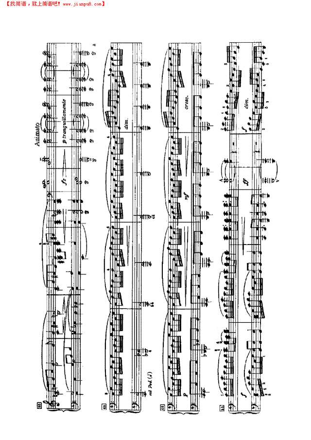 传奇（四手联弹）钢琴谱