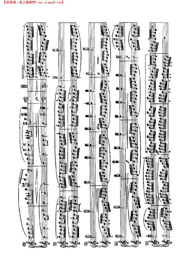 传奇（四手联弹）钢琴谱