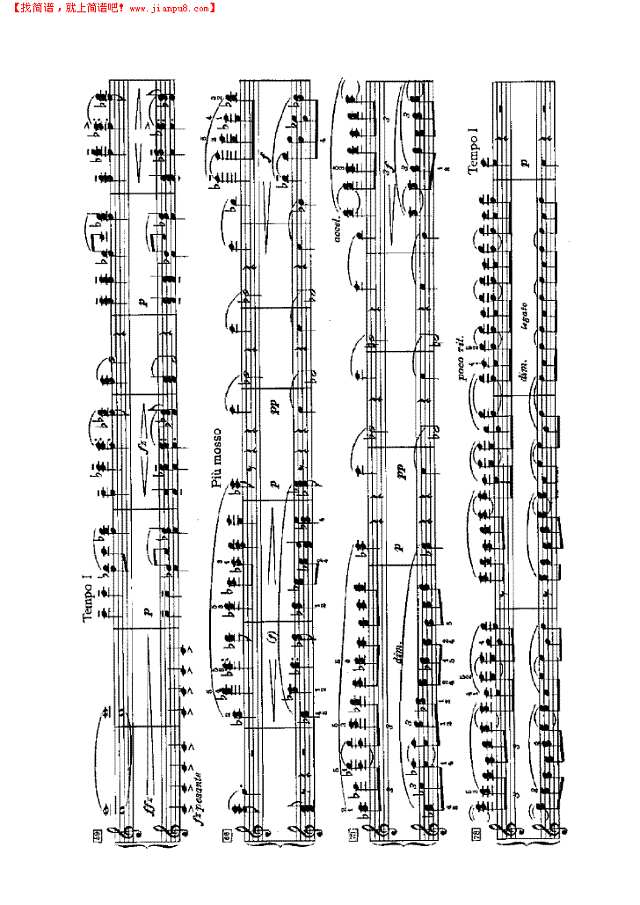 传奇（四手联弹）钢琴谱