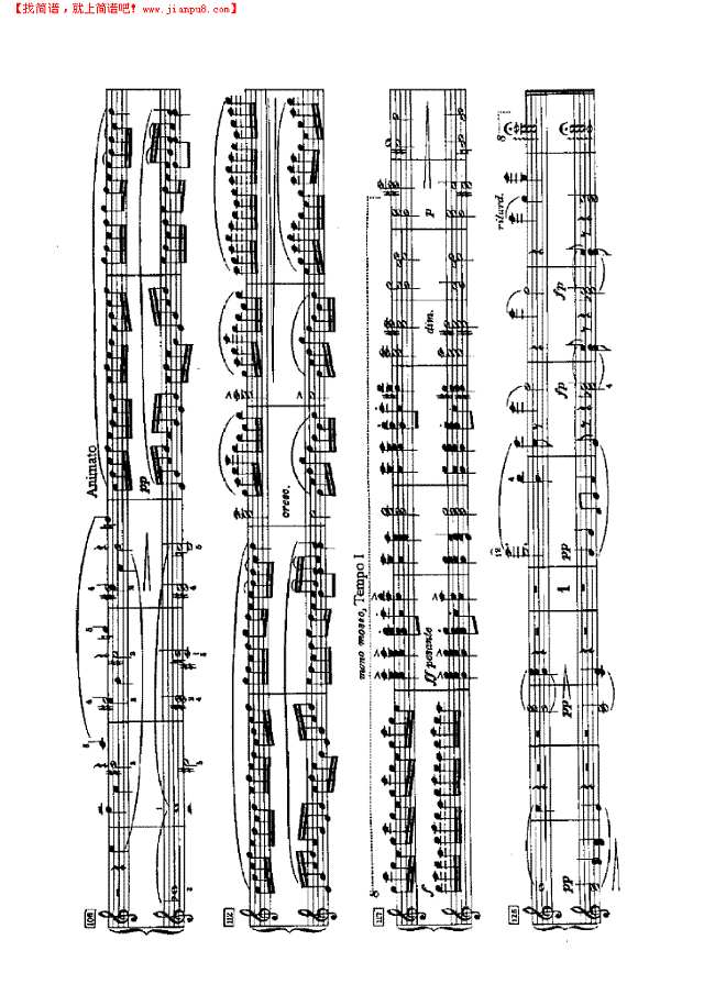 传奇（四手联弹）钢琴谱