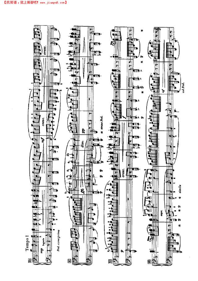 传奇（四手联弹）钢琴谱