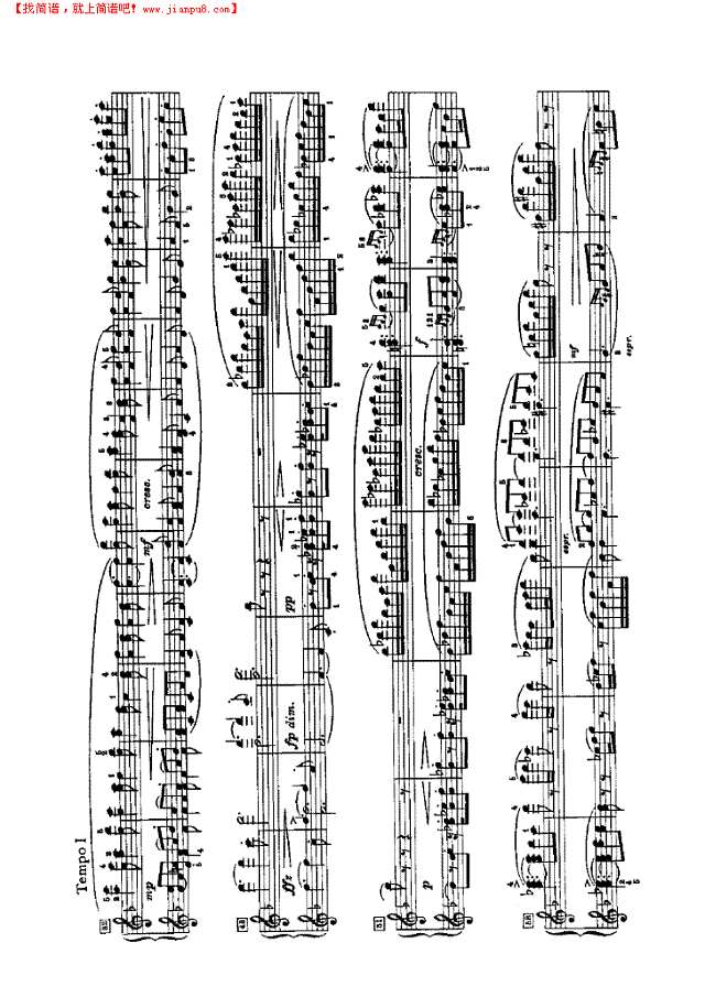 传奇（四手联弹）钢琴谱