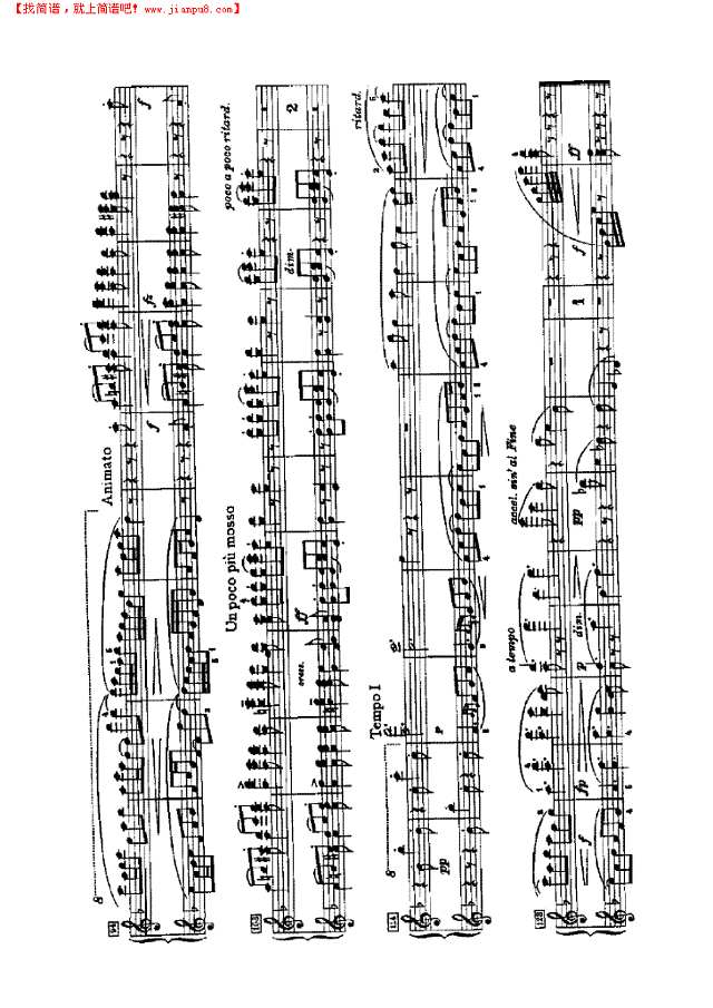 传奇（四手联弹）钢琴谱