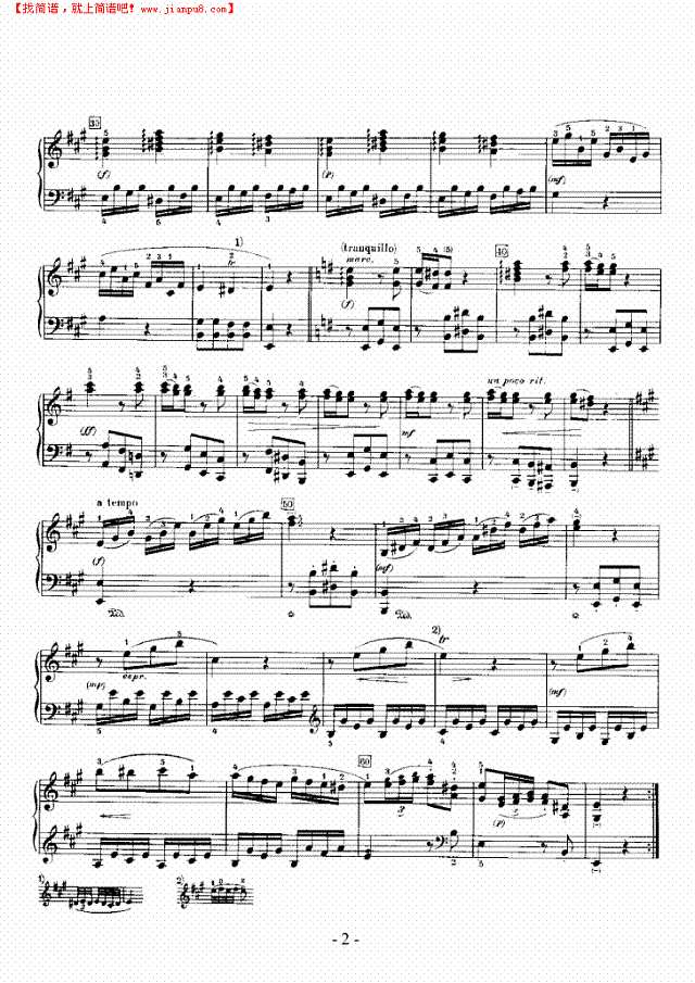 A大调奏鸣曲（嬉游曲）钢琴谱