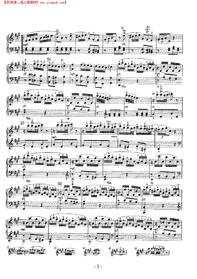 A大调奏鸣曲（嬉游曲）钢琴谱