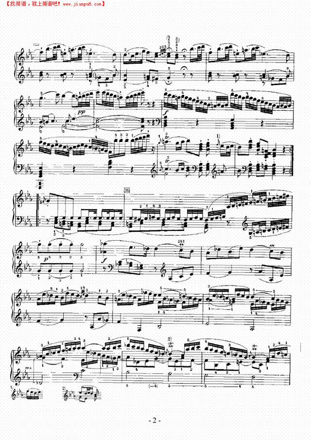 降E大调奏鸣曲钢琴谱