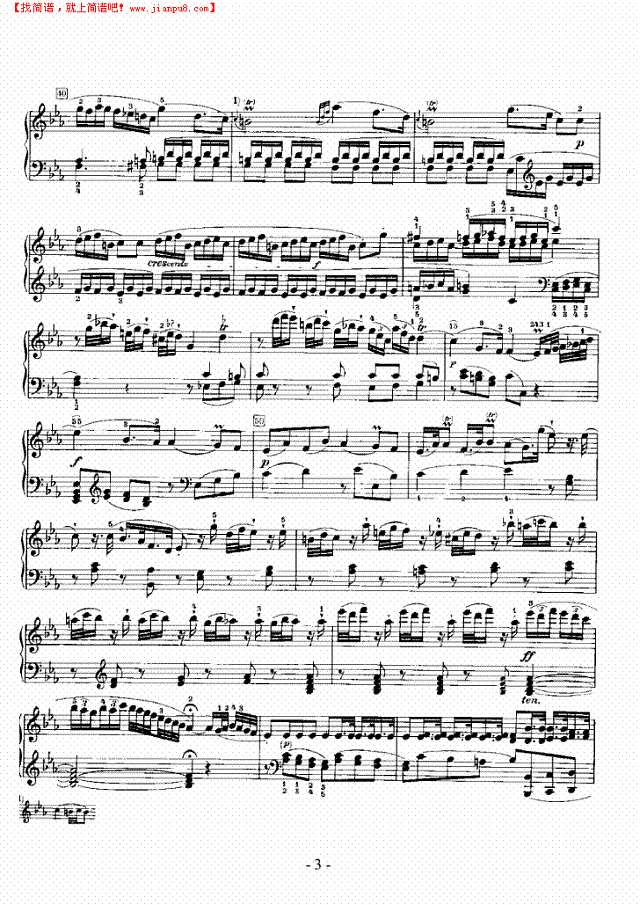 降E大调奏鸣曲钢琴谱