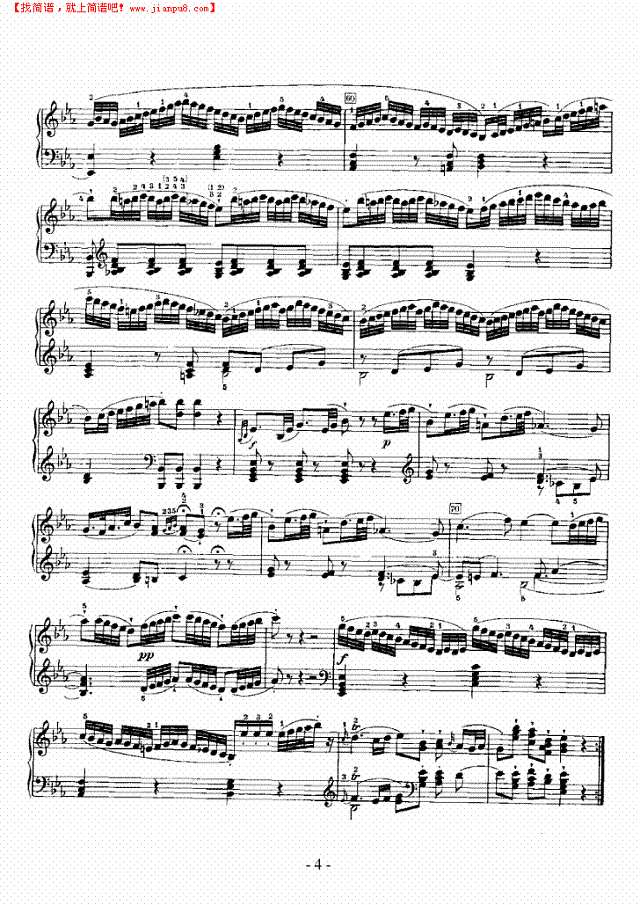 降E大调奏鸣曲钢琴谱