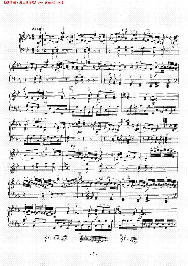 降E大调奏鸣曲钢琴谱