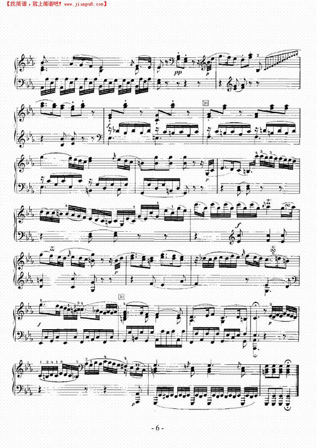 降E大调奏鸣曲钢琴谱