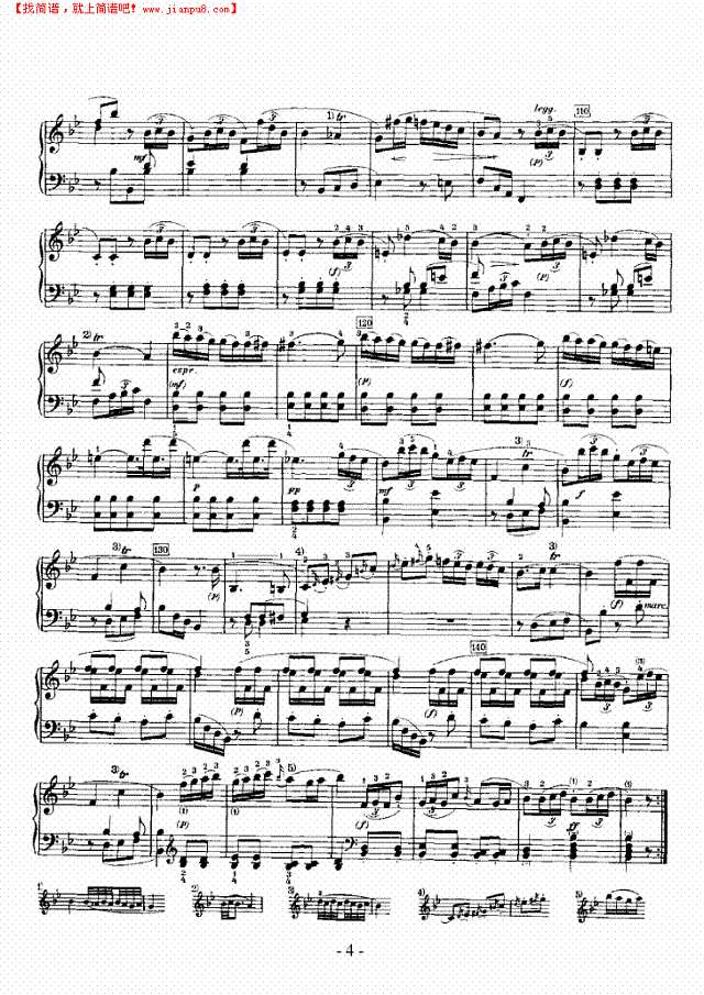 降B大调奏鸣曲(帕蒂塔)钢琴谱
