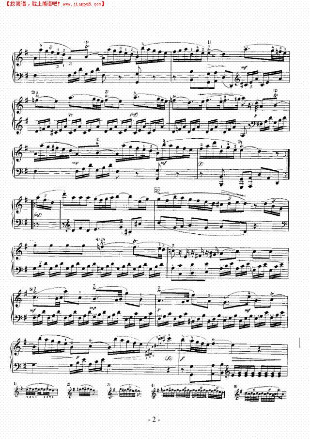 G大调奏鸣曲（嬉游曲）钢琴谱