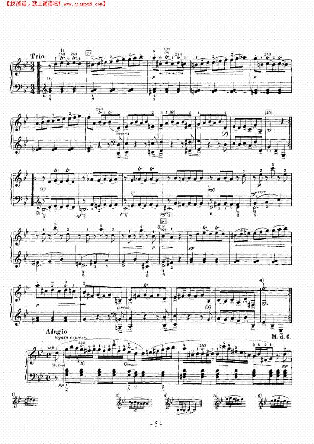 G大调奏鸣曲（嬉游曲）钢琴谱