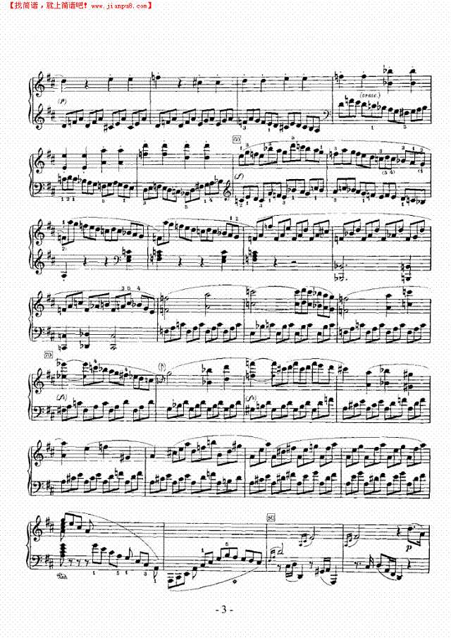 D大调奏鸣曲钢琴谱