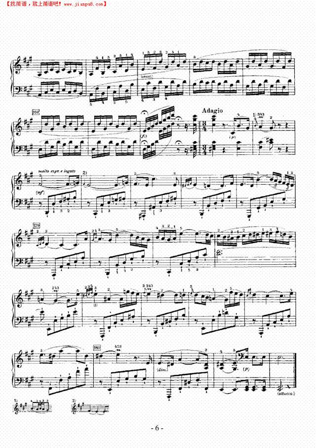 A大调奏鸣曲钢琴谱