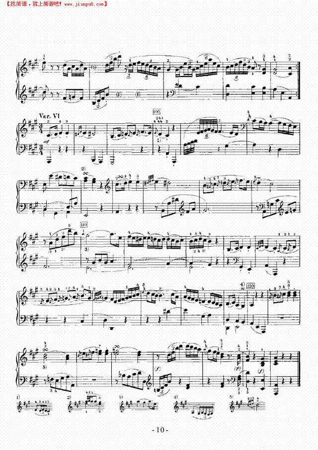 A大调奏鸣曲钢琴谱