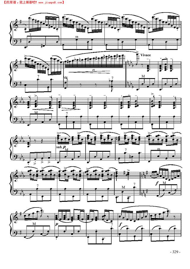 十级乐曲《拉什布哈》手风琴谱