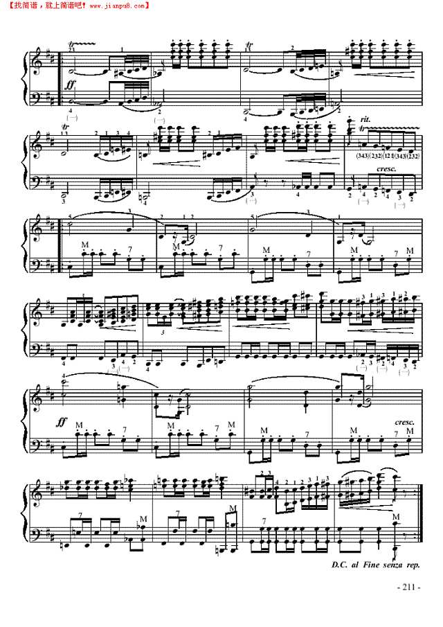八级乐曲《波罗涅兹》手风琴谱
