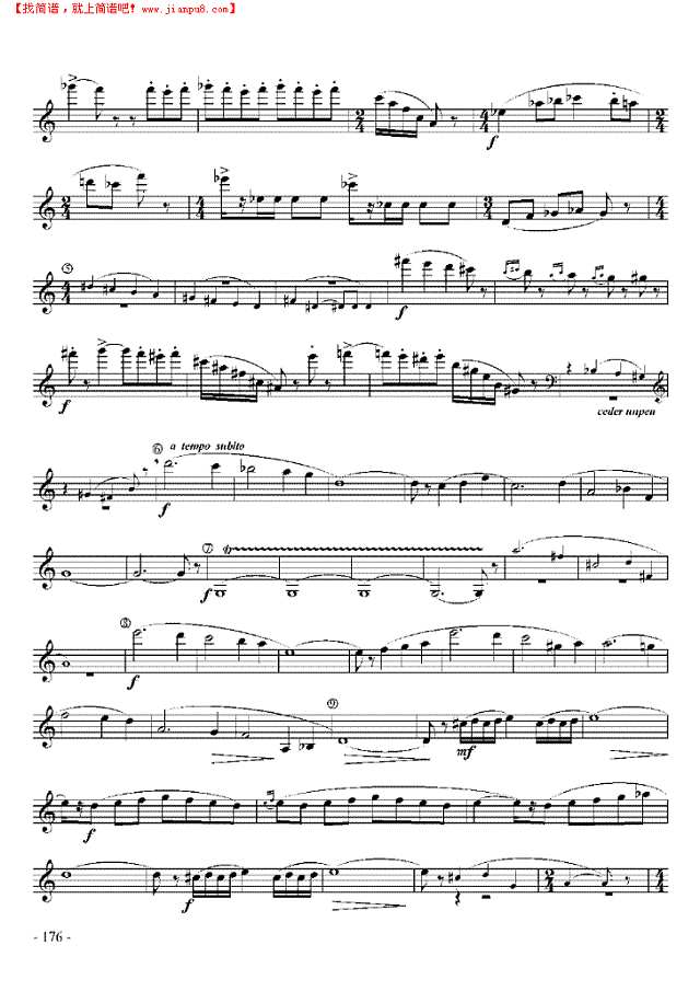 十级外国乐曲《奏鸣曲》 管乐类 单簧管其他曲谱