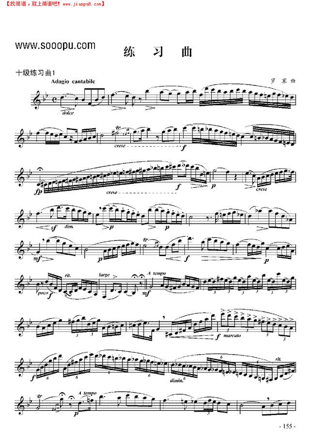 十级练习曲二首 管乐类 单簧管其他曲谱