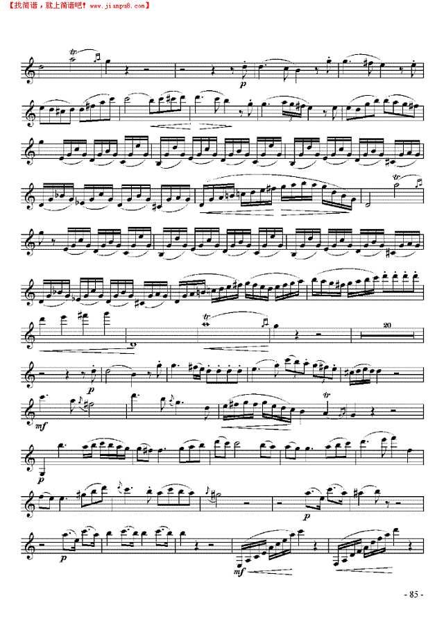 七级外国乐曲《bB大调协奏曲》 管乐类 单簧管其他曲谱