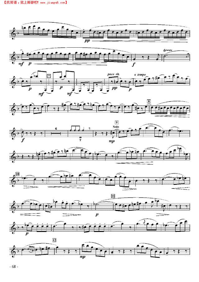 六级外国乐曲《协奏曲》 管乐类 单簧管其他曲谱