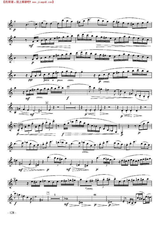 九级外国乐曲《A大调协奏曲》 管乐类 单簧管其他曲谱