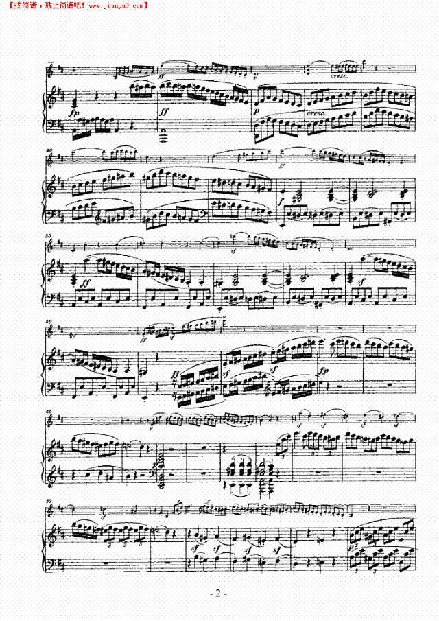 奏鸣曲D大调 歌曲类 钢琴伴奏谱钢琴谱