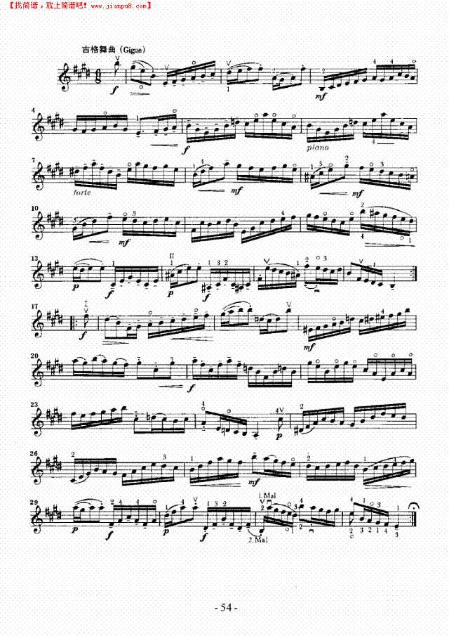 六首无伴奏奏鸣曲及组曲—独奏 弦乐类 小提琴其他曲谱