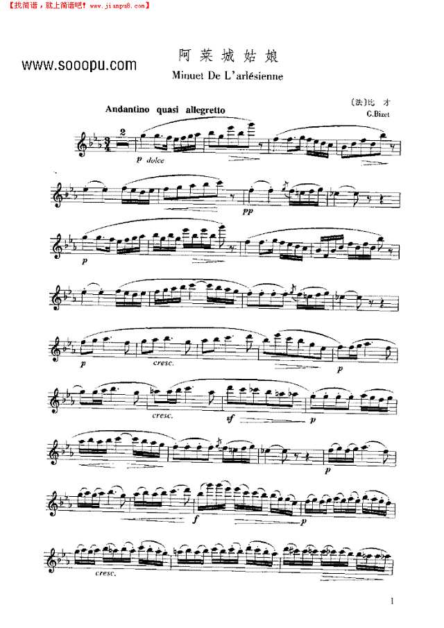 阿莱城姑娘其他曲谱
