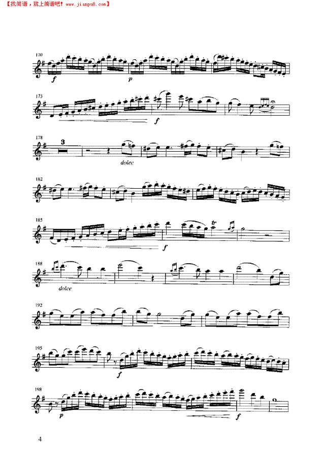 G大调协奏曲第一乐章其他曲谱