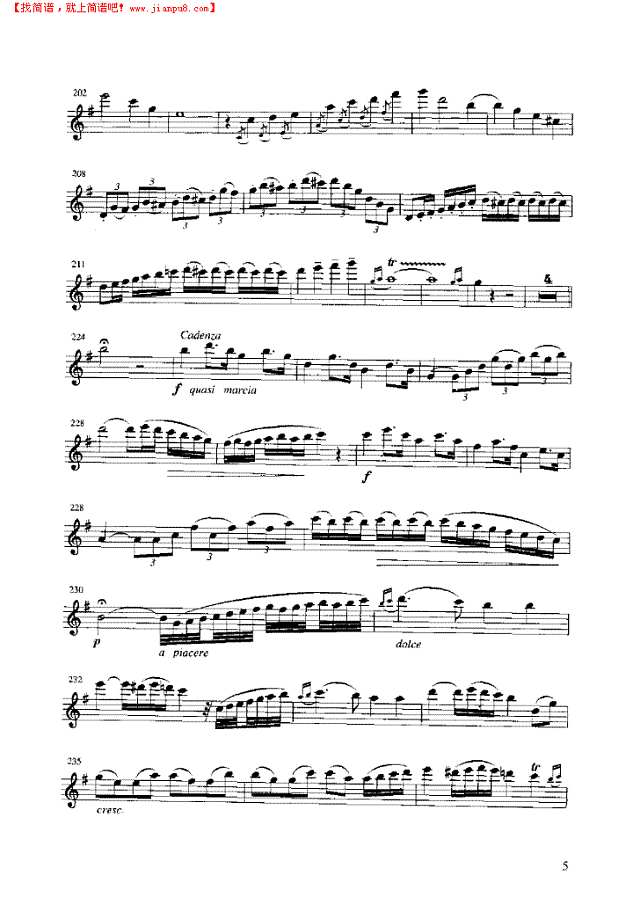 G大调协奏曲第一乐章其他曲谱