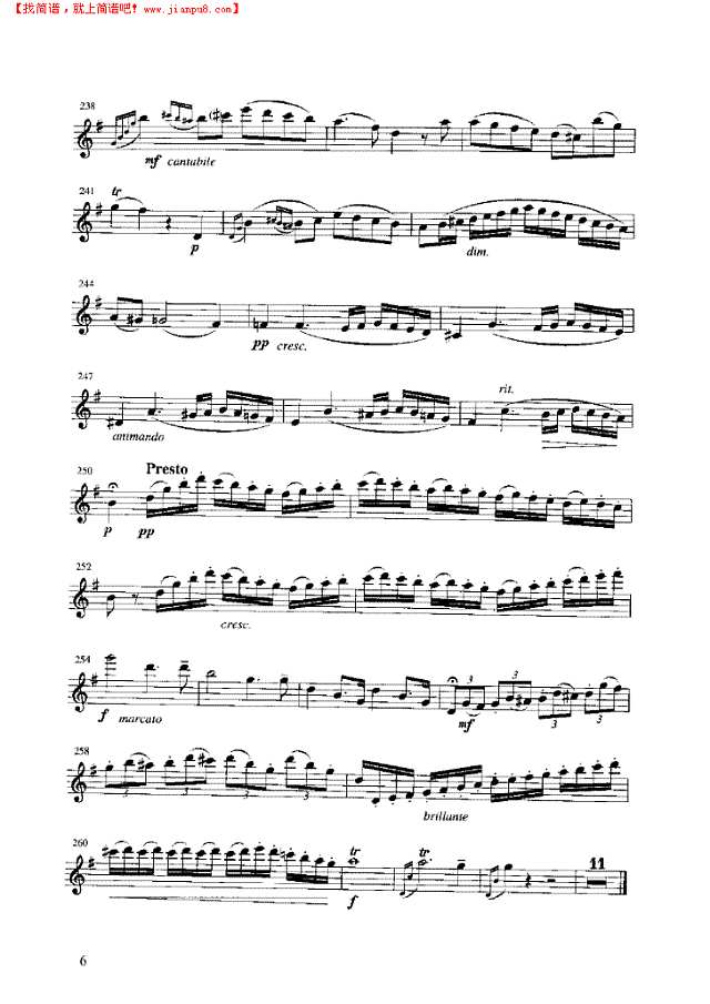 G大调协奏曲第一乐章其他曲谱