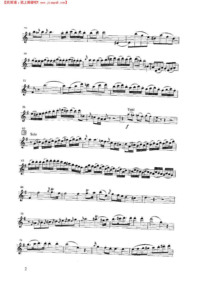 G大调协奏曲第一乐章其他曲谱